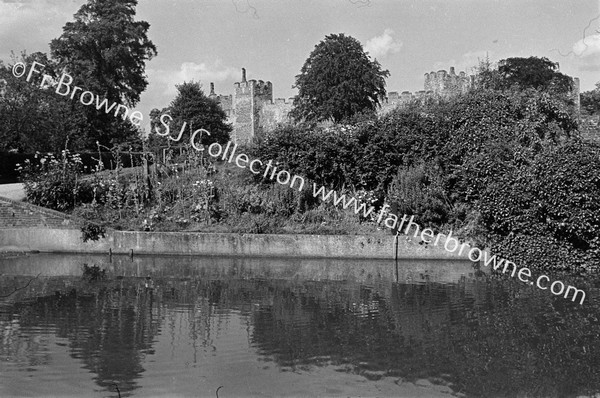 CASTLE TOWERS FROM S.E. OVER VILLAGE POND